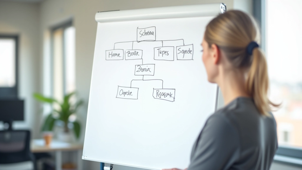 Verschillende schema types weergegeven als geneste blokken: Organization, LocalBusiness, Product, Article en Review